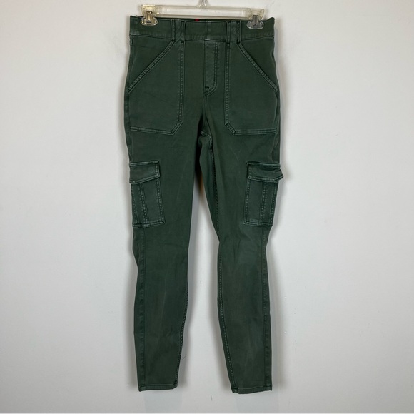 Spanx Stretch Twill Ankle Cargo Pant in Sage - Picture 2 of 8